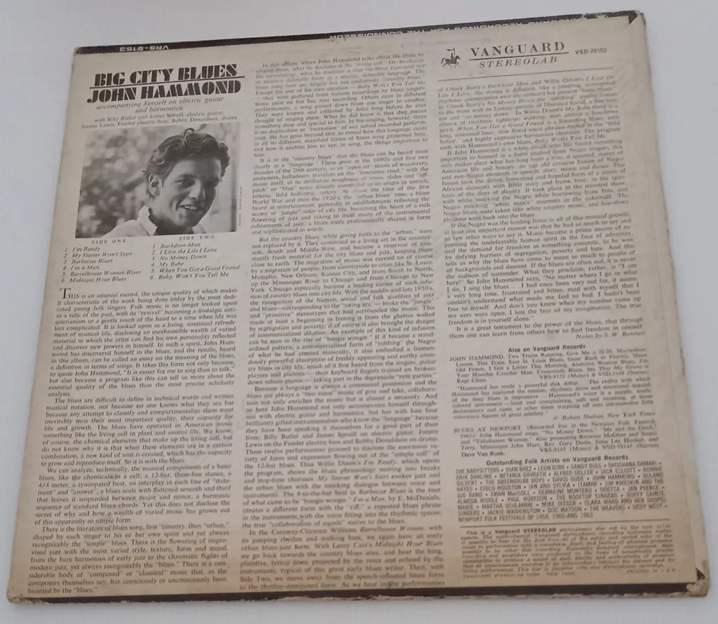 John Paul Hammond, Big City Blues Image 1++
